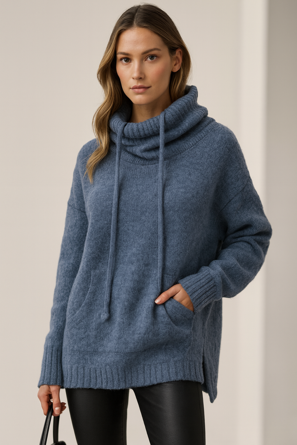 Xena Long Sleeve Sweater with Pocket