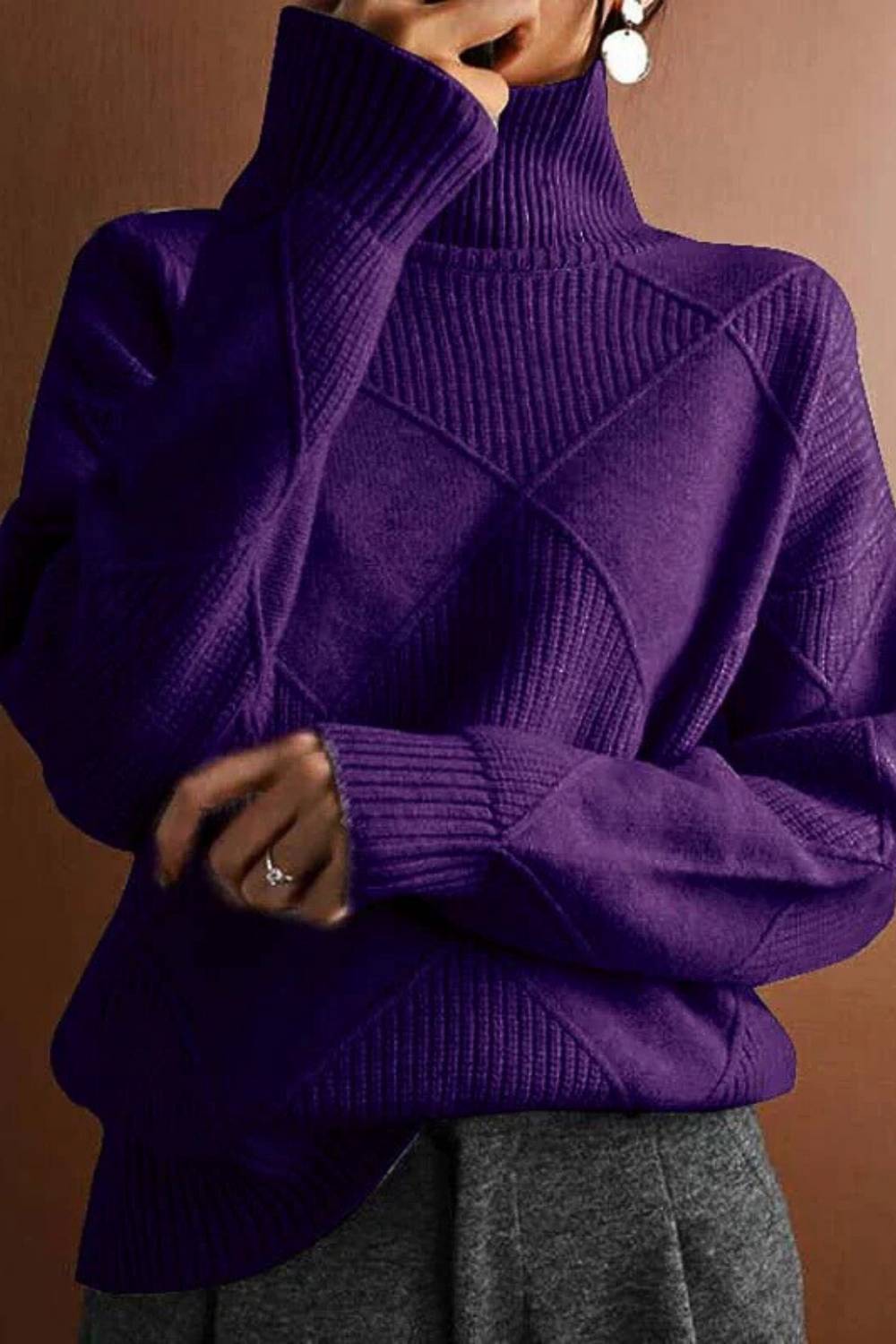 Denisse Pullover | Dunkellila