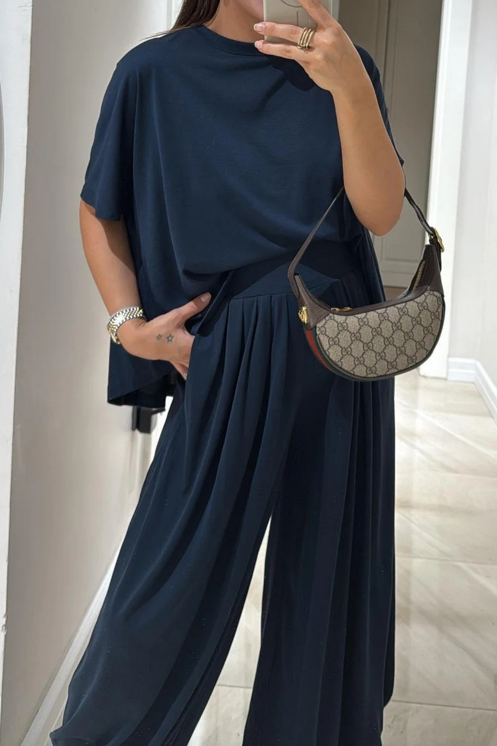 Layla Cotton Two-Piece Set | Blue
