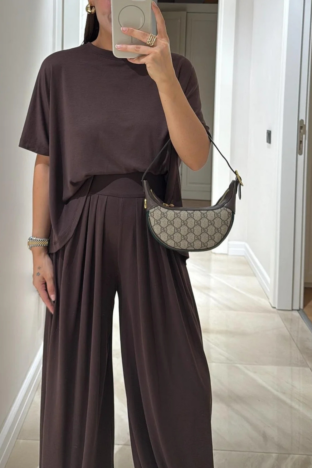 Layla Cotton Two-Piece Set | Brown