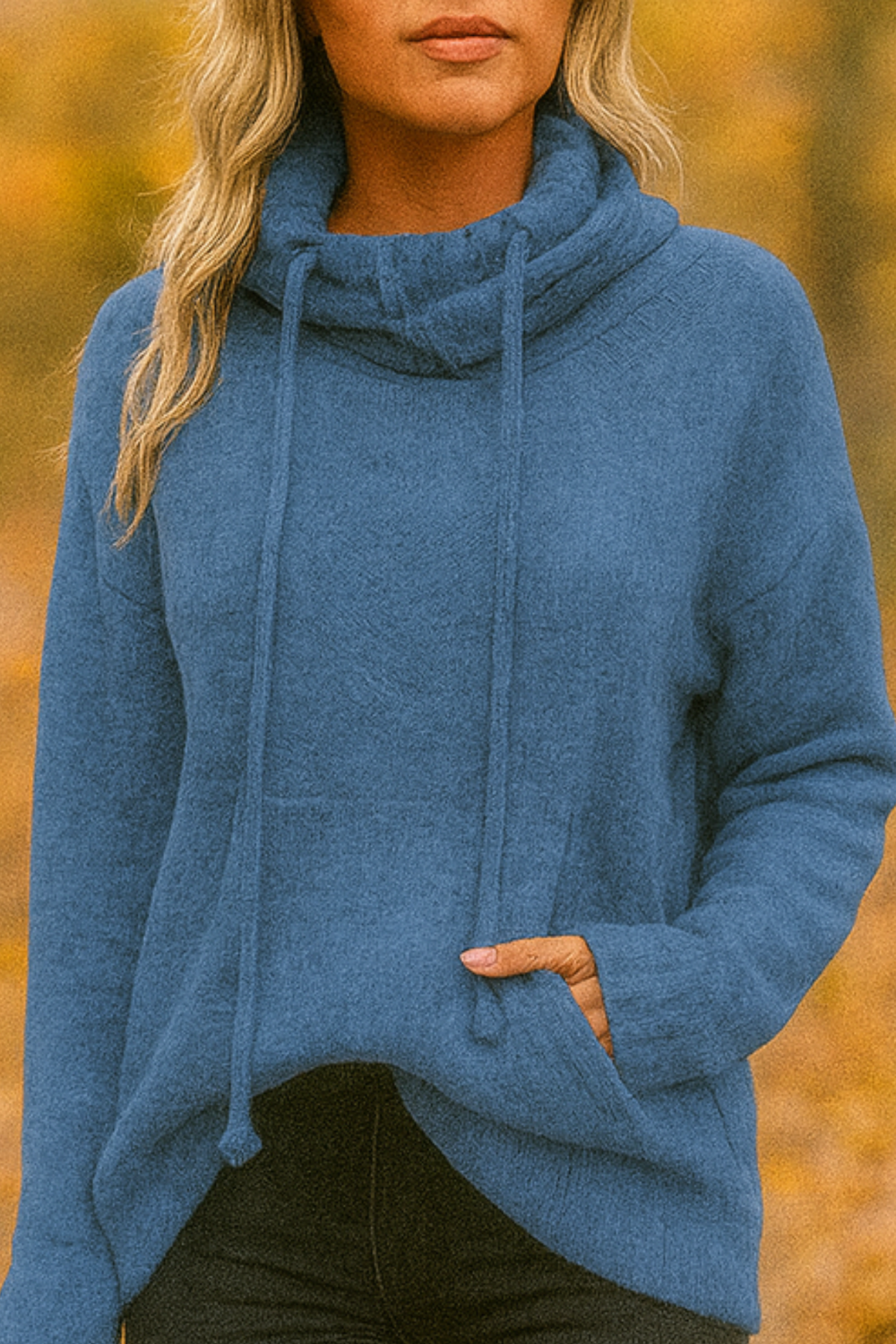 Xena Long Sleeve Sweater with Pocket