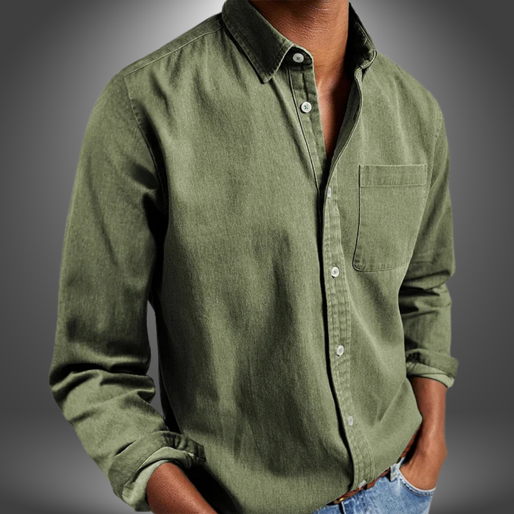 Nick Handcrafted Long-Sleeve Tailored Button-Down Shirt