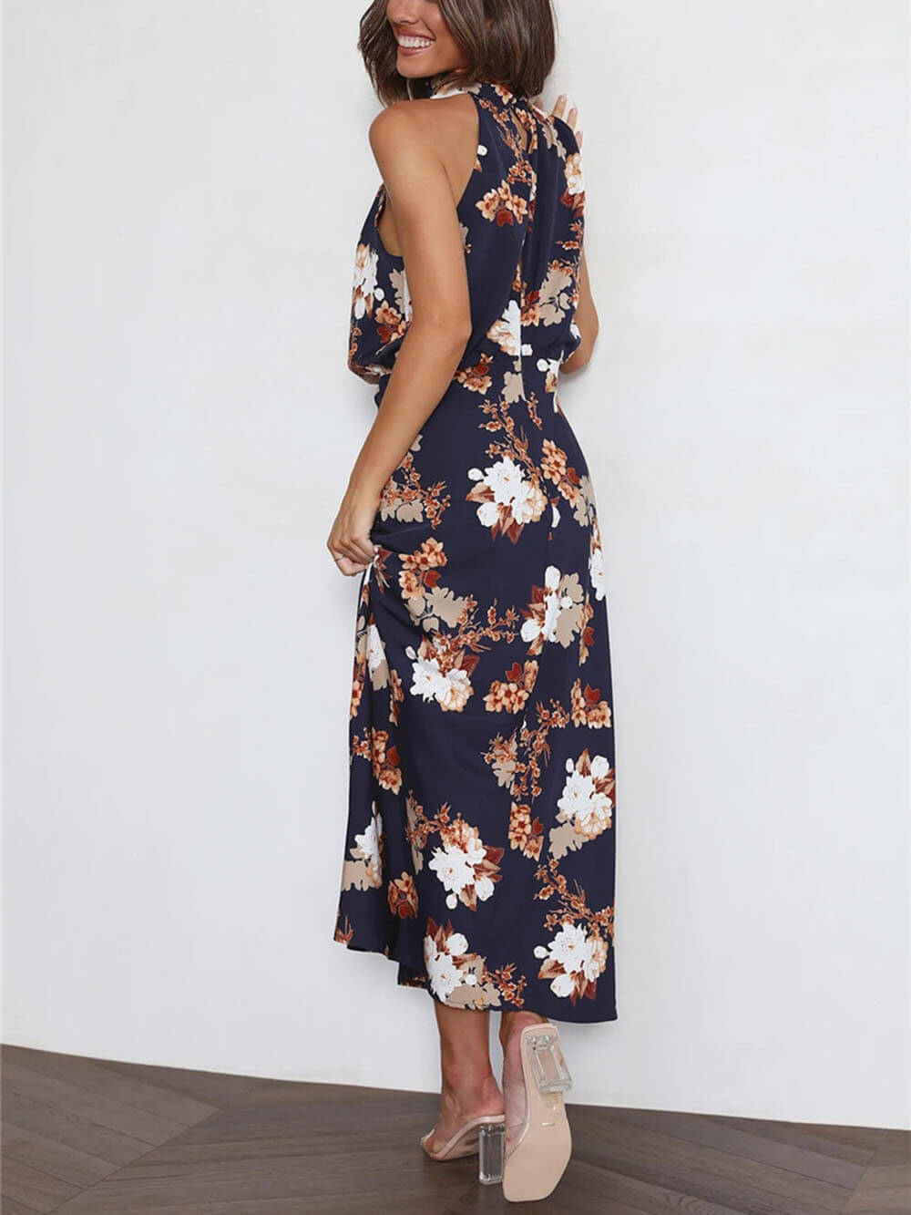 Floral Halter Maxi Dress