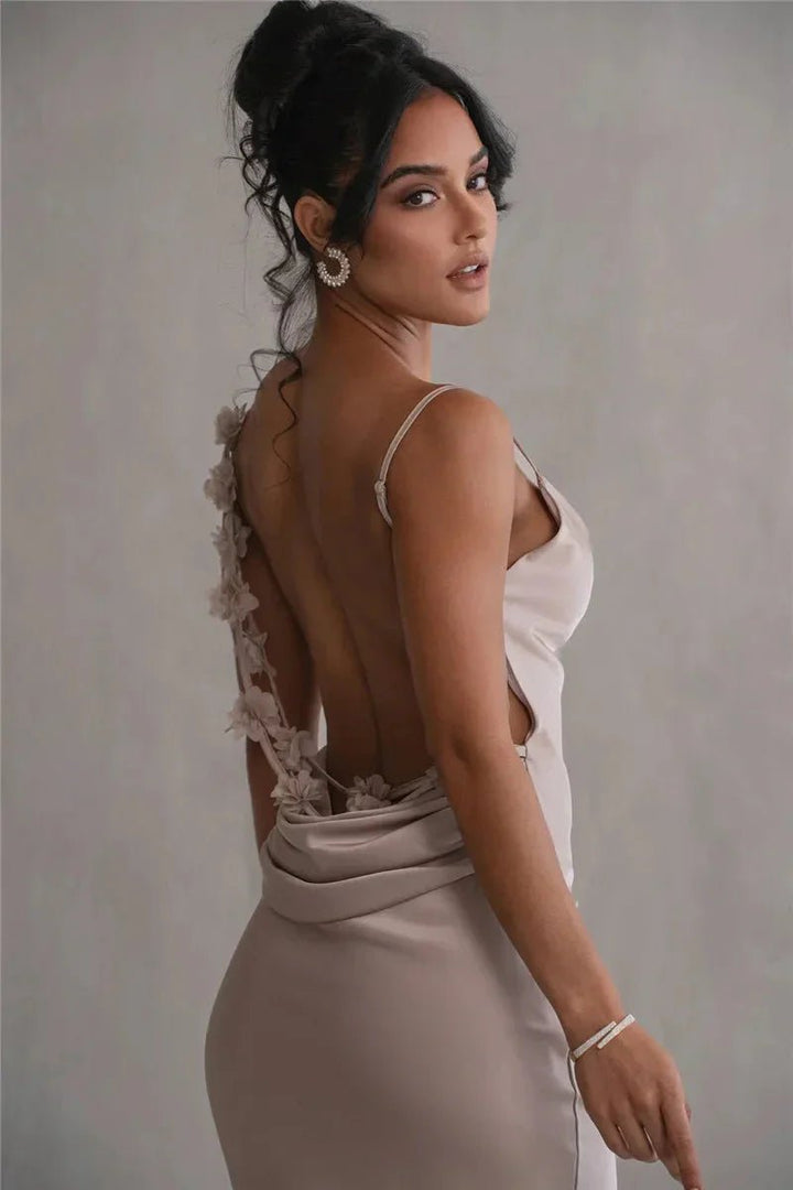 Nina Luxurious Silk Ruffle Party Dress