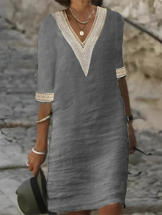 Julia Dress aus Leinen-Baumwolle