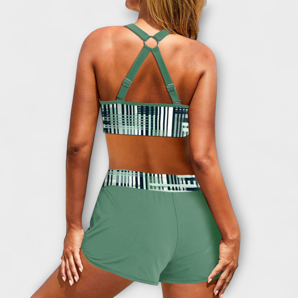 Janelle Ribbed High-Waist Designer Bikini for Women