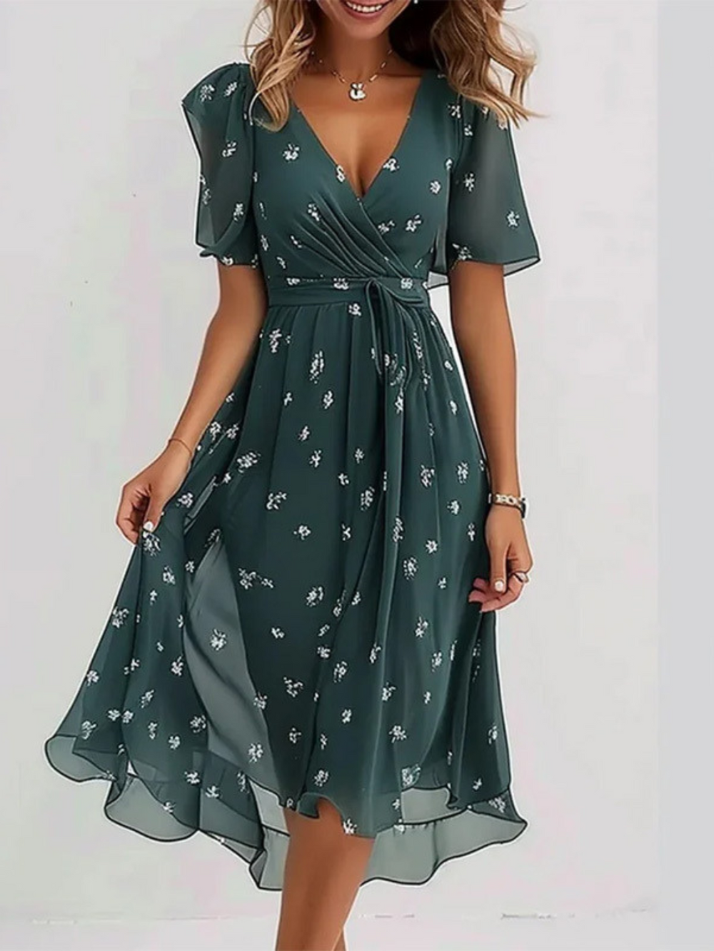 Elsinya Bohemian Style Gradient Ombre Loose Fit Dress