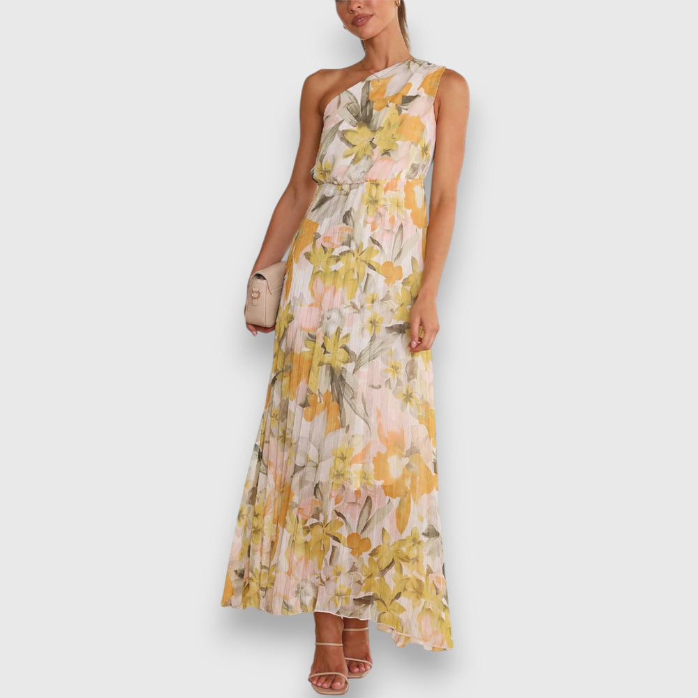 Danika Floral Print Flowing A-Line Summer Maxi Dress