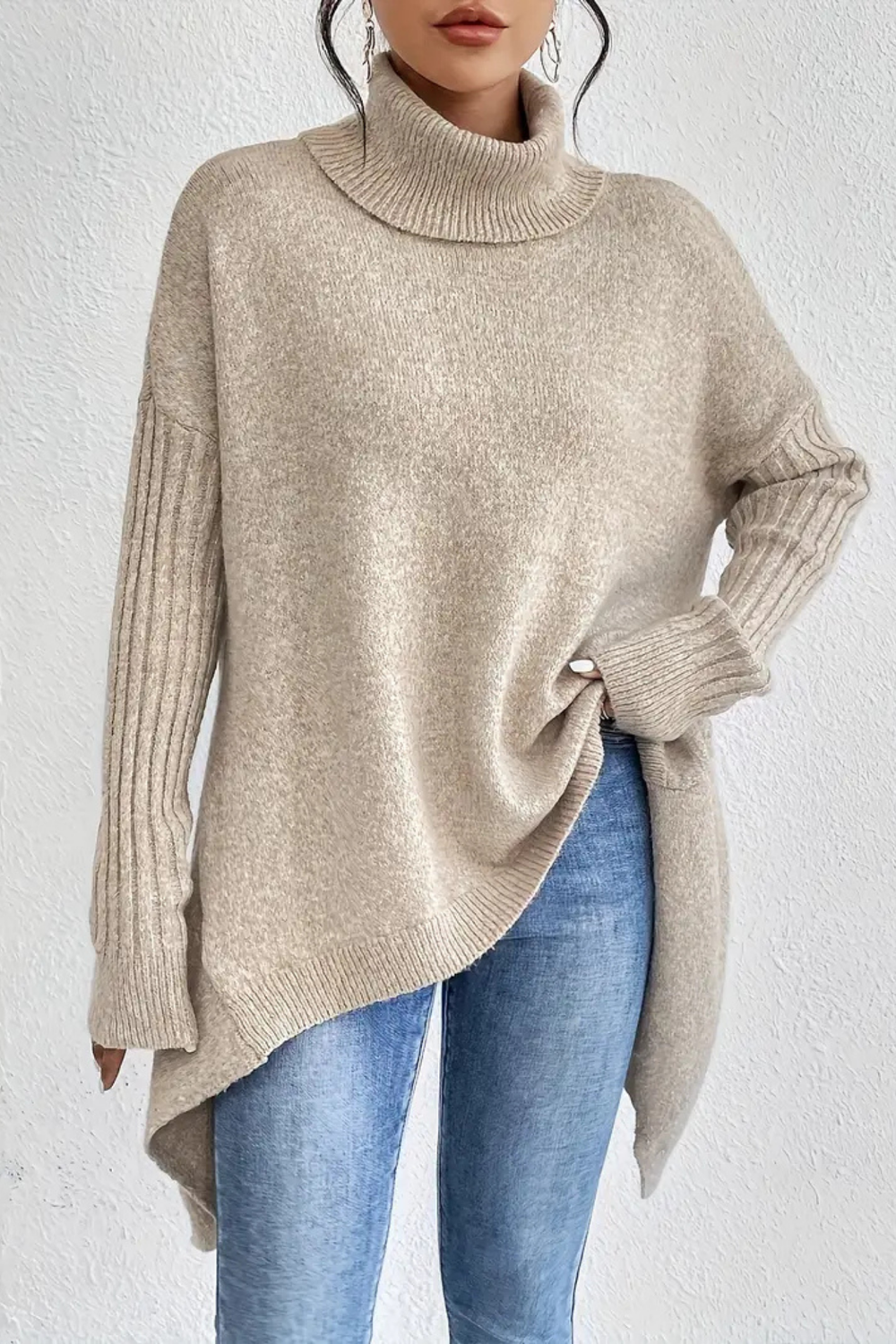 Bridgette Long Turtleneck Sweater