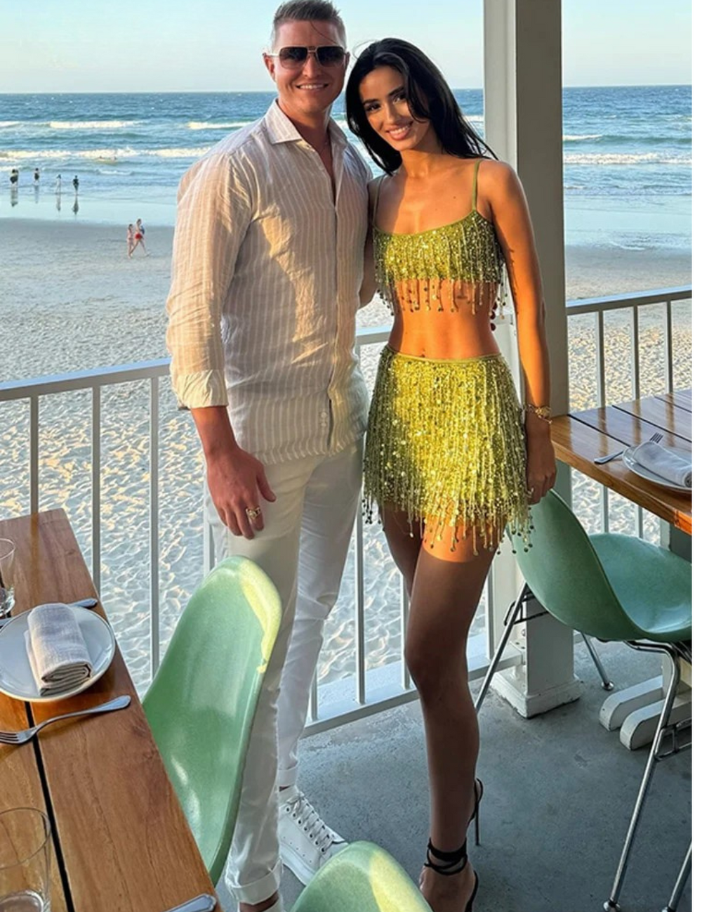 Leilani Beaded Fringe Two-Piece Set