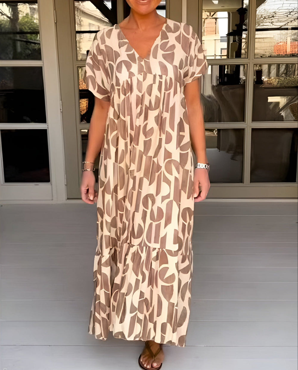 Colette Flowing V-Neck Dress