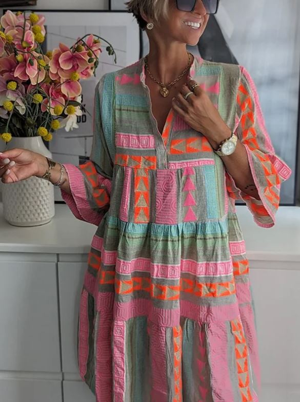 VanDeZaar Ruffled A-Line Spring Dress
