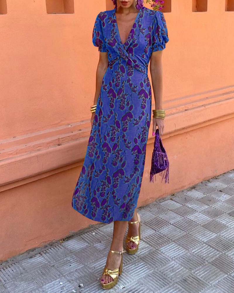 Angelina Atemberaubendes Midi Dress V-Neck