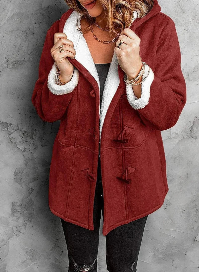Charlotte | Polyester Cotton Winter Fleece-Lined Jacket