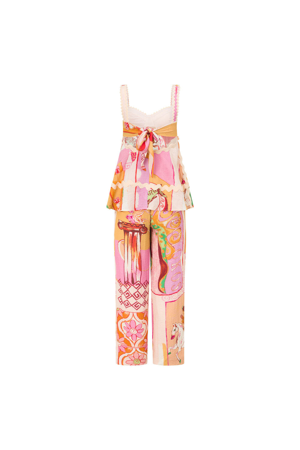 Carina Printed Cami Set with Wide-Leg Pants