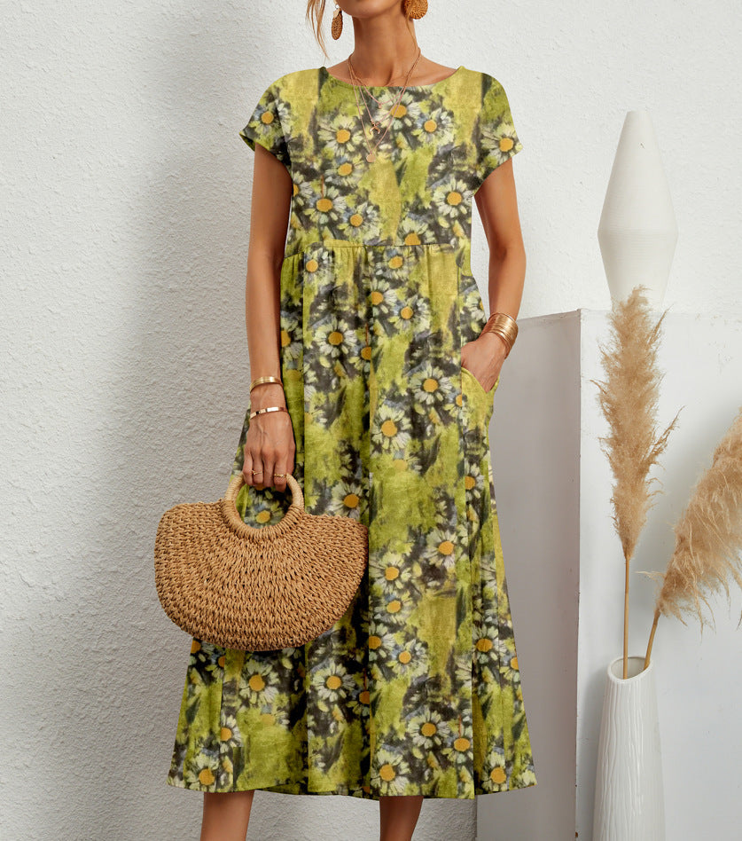 Winnie Floral Print Relaxed Midi Dress