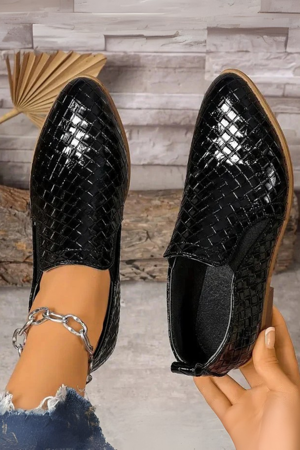 Xandra Leather Orthopedic Oxford Shoe Black