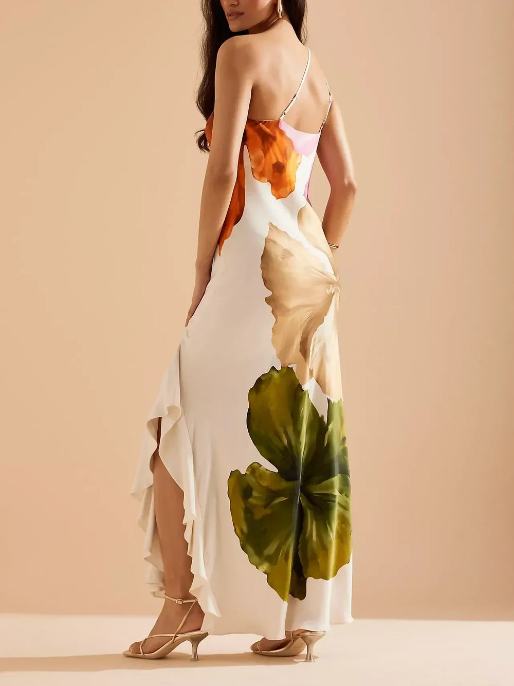 Ein-Schulter Maxi Dress