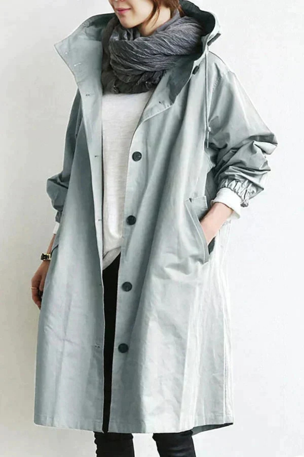 Dolly Modern Trench Coat Grau