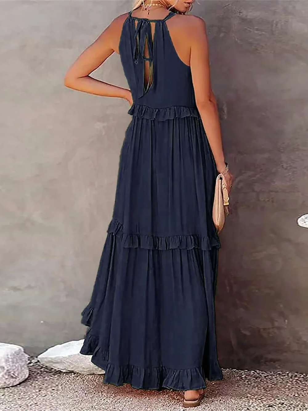 Vesa Ruffled Flowing Dress