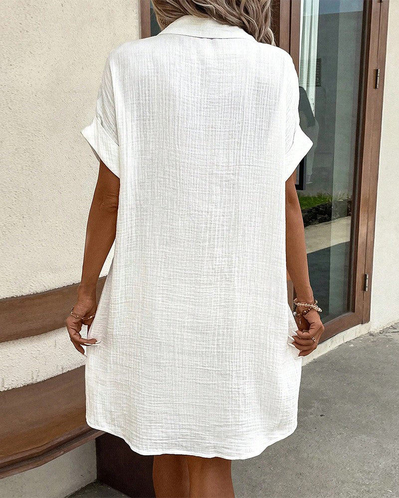Lizzy Relaxed Cotton Shirt Dress for Summer Comfort