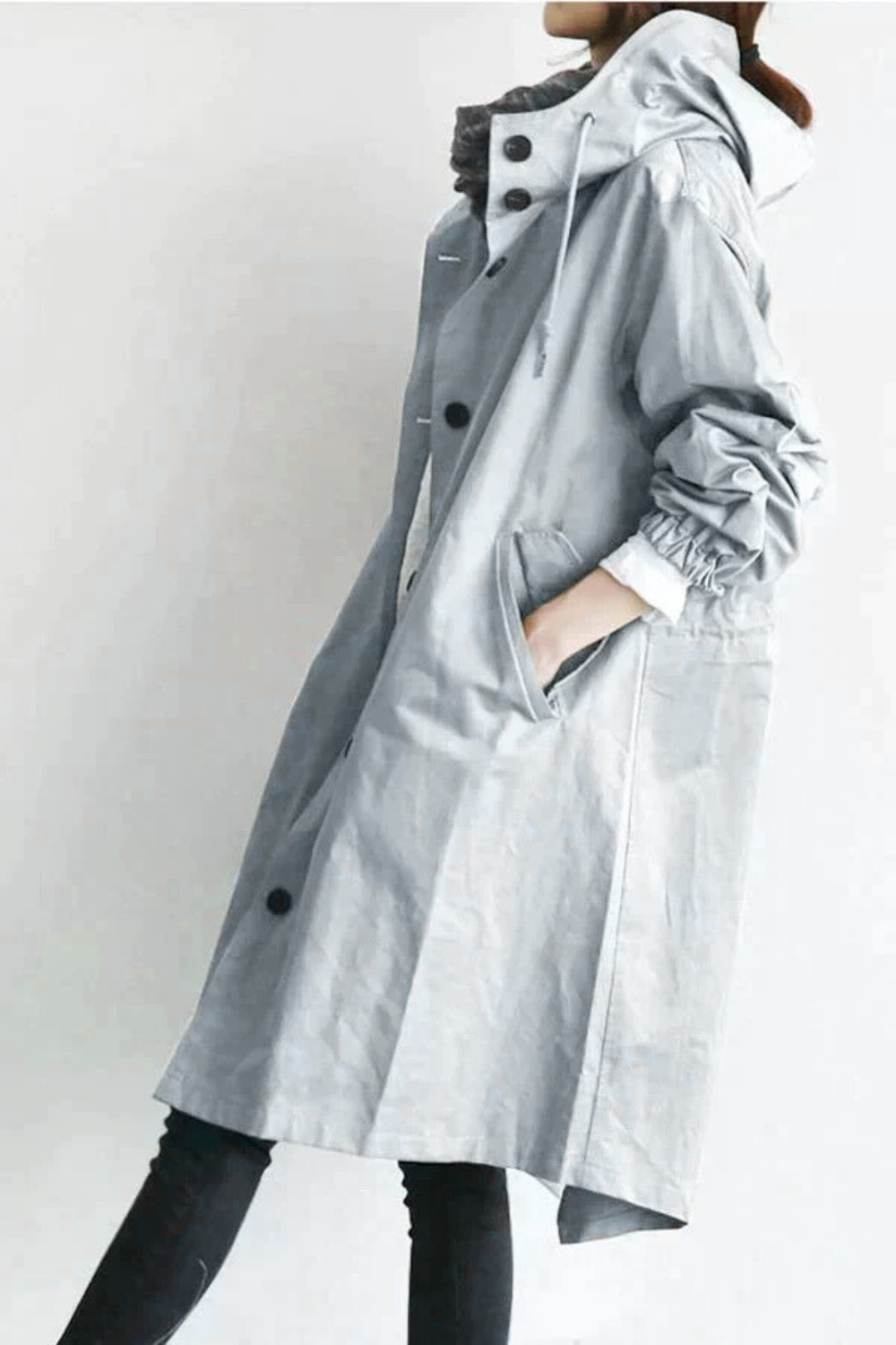 Dolly Modern Trench Coat Grau