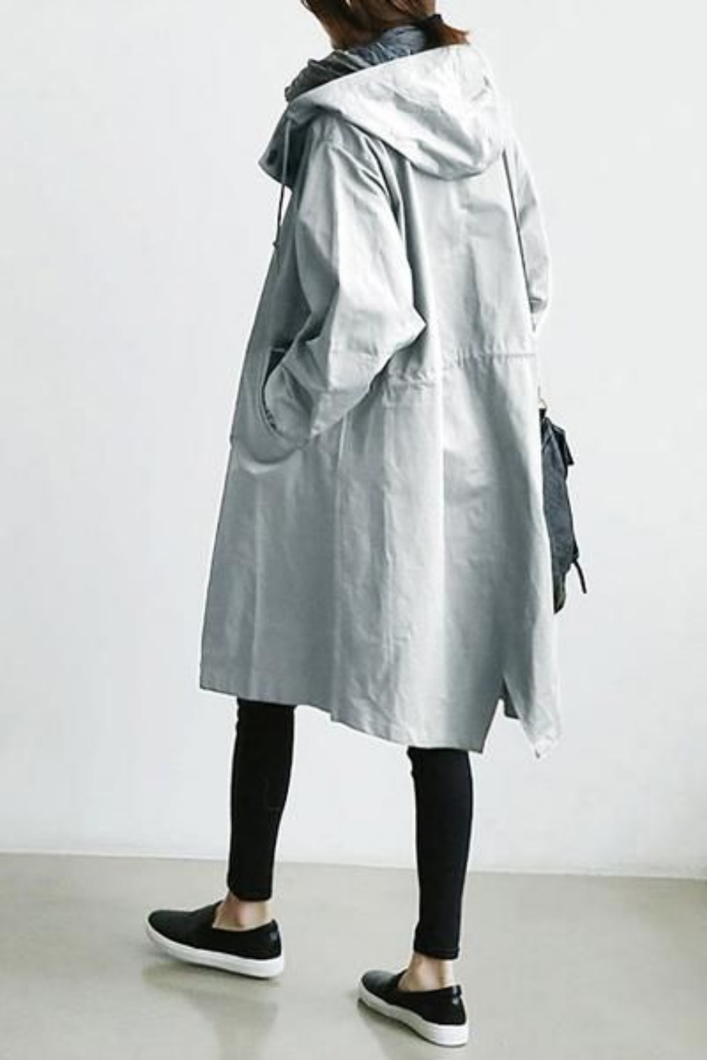 Dolly Modern Trench Coat Grau