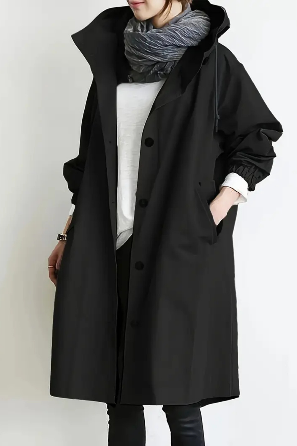 Dolly Modern Trench Coat Schwarz