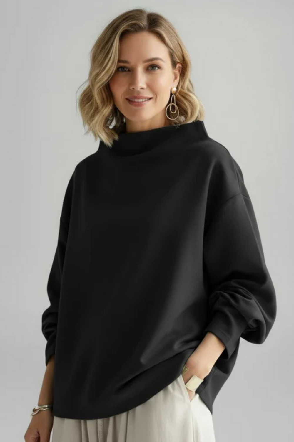 Marga Elegant Bluse Black