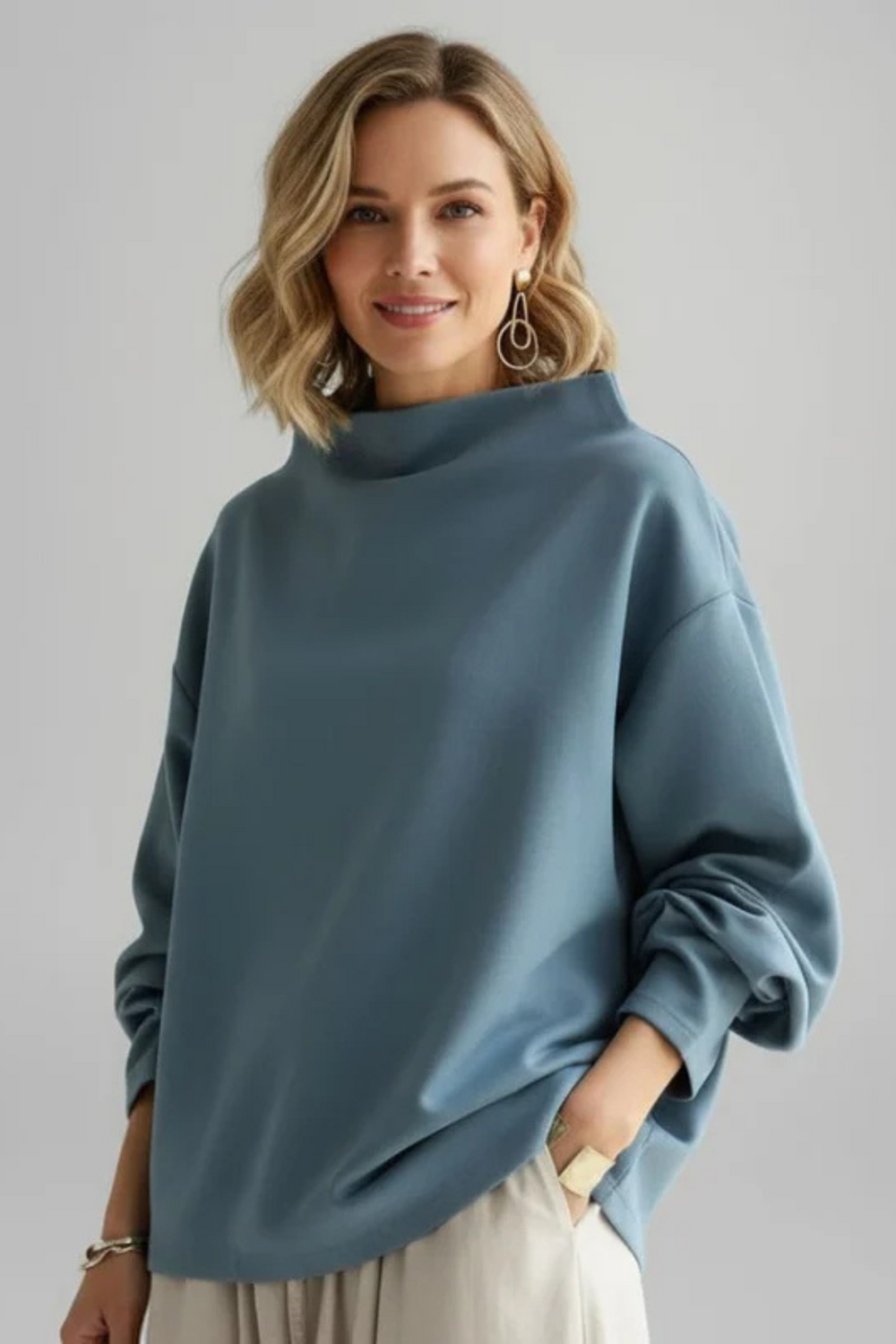 Marga Elegant Bluse Blue