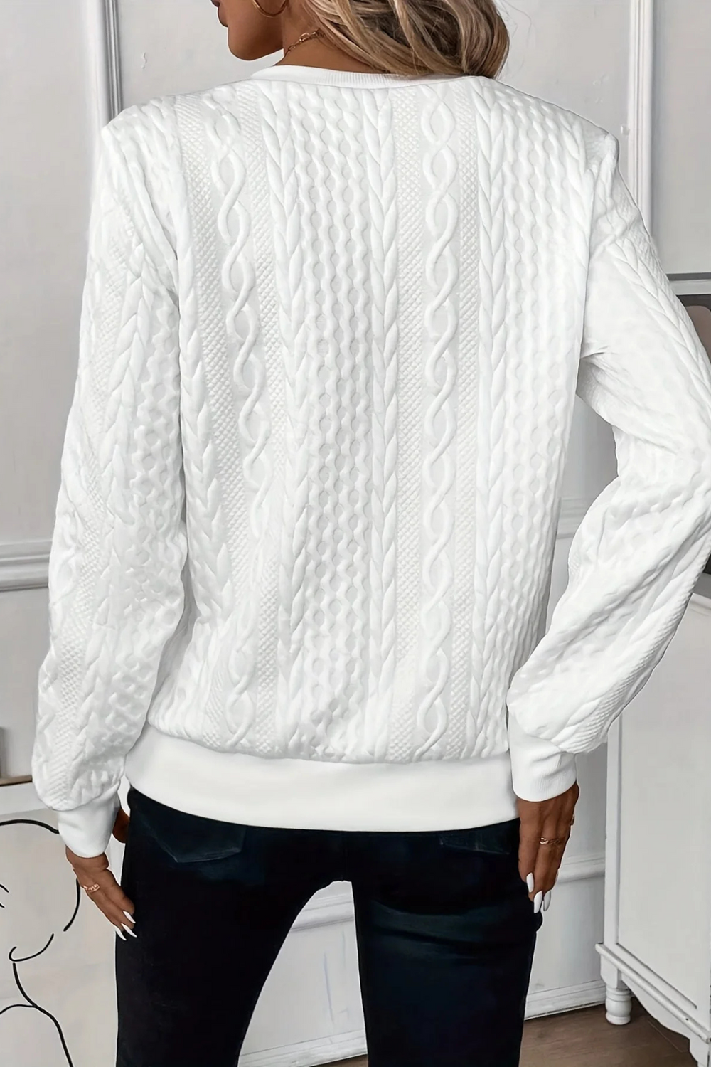 Melanie Versatile Fall Sweater White