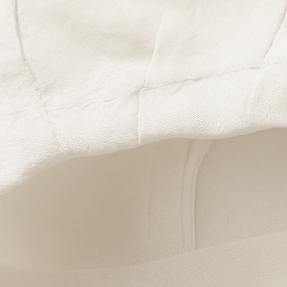 Yndira Breathable Lightweight Linen Tapered Pants - White