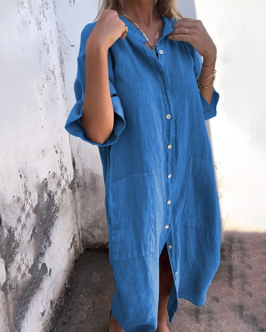 Tasoula Coastal Shirt Dress