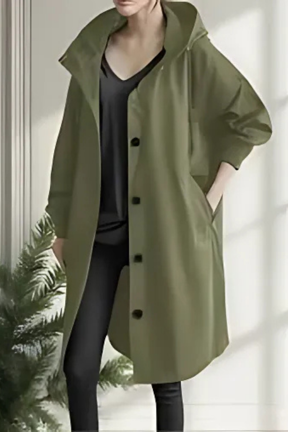 Dolly Modern Trench Coat Oliv