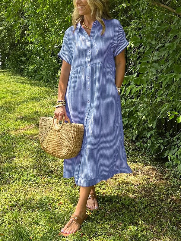 Udela Striped Maxi Dress