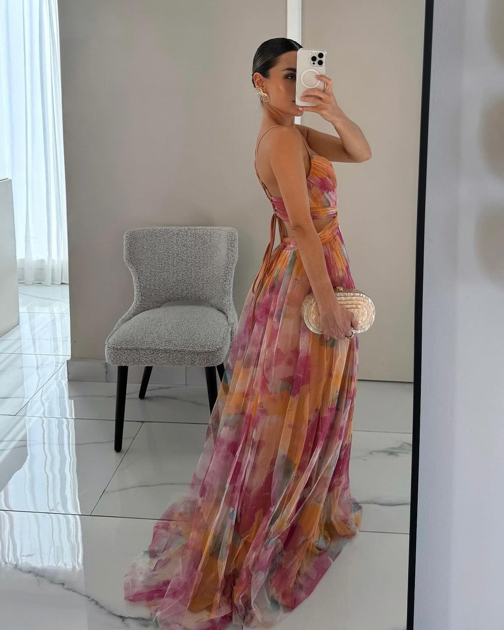 Elanisse Floral Print Maxi Dress