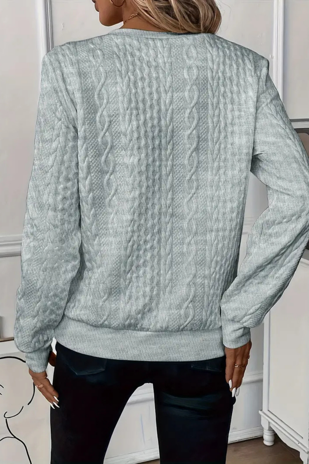 Melanie Versatile Fall Sweater Blue