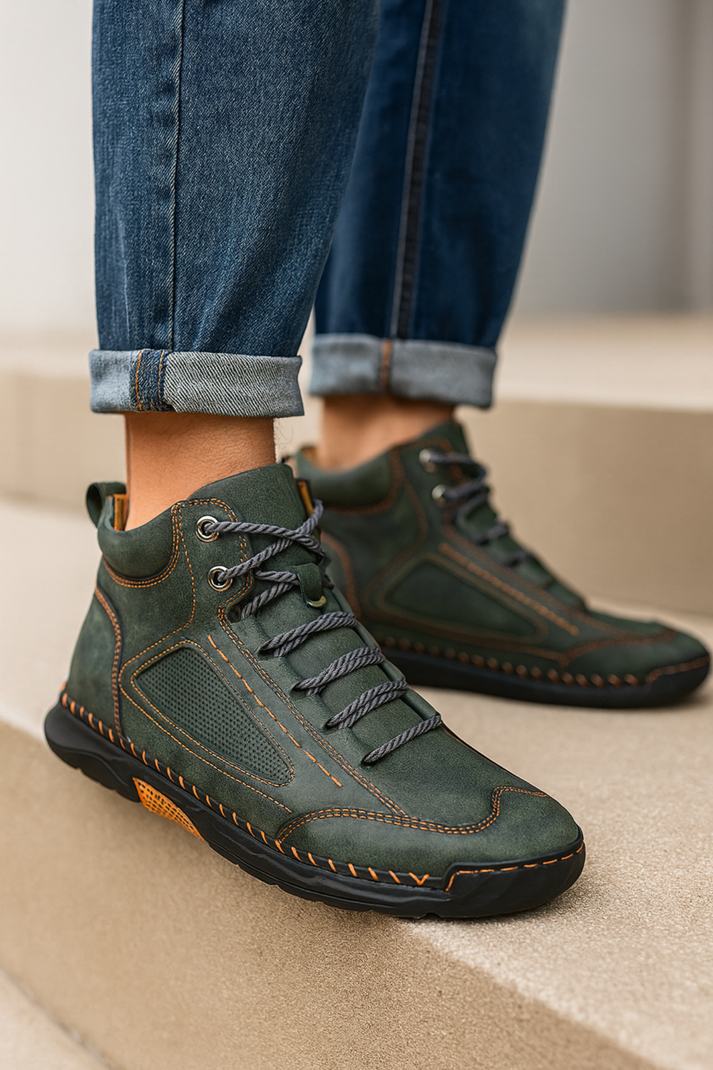 Moriarty Leather High-Top Shoes