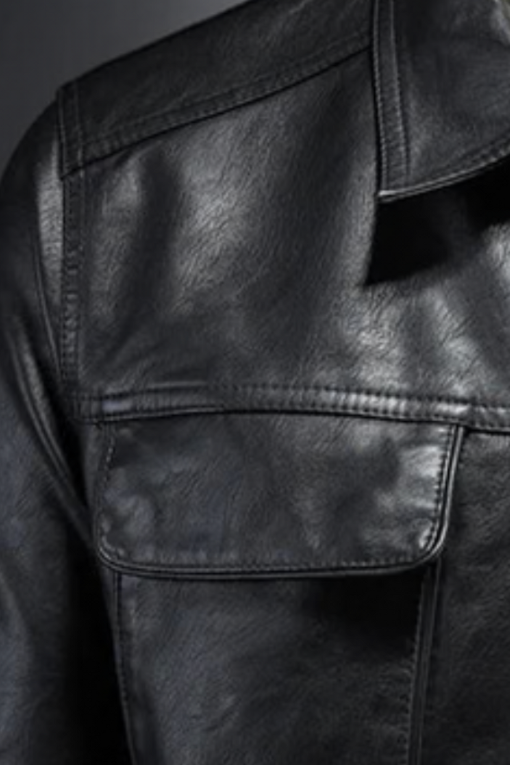 Robin Rider Leather Jacket Schwarz