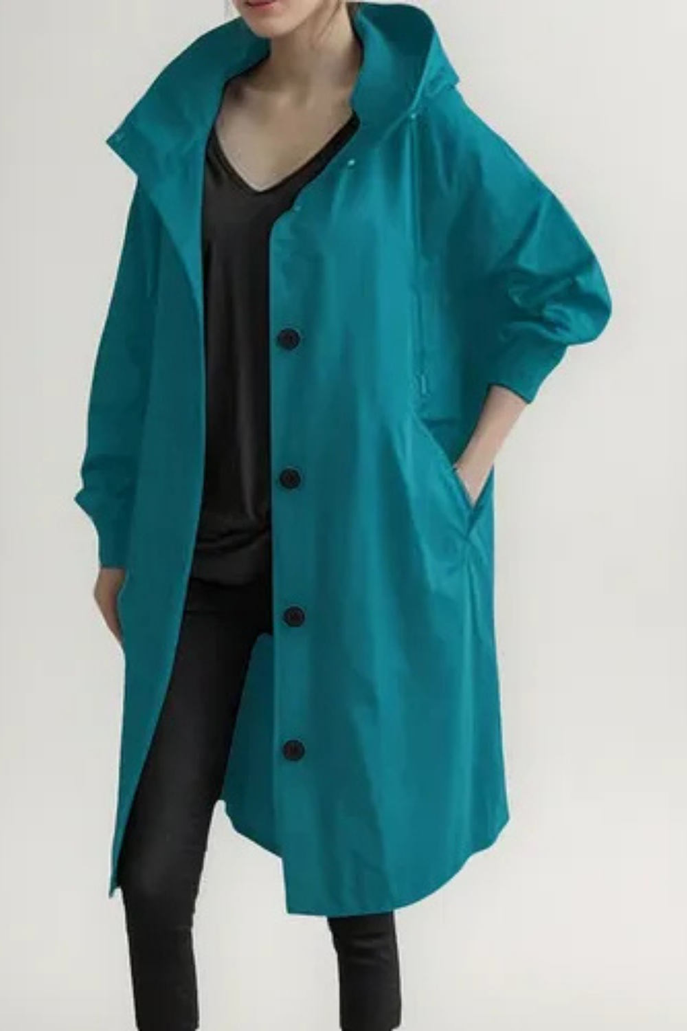 Dolly Modern Trench Coat Hellblau