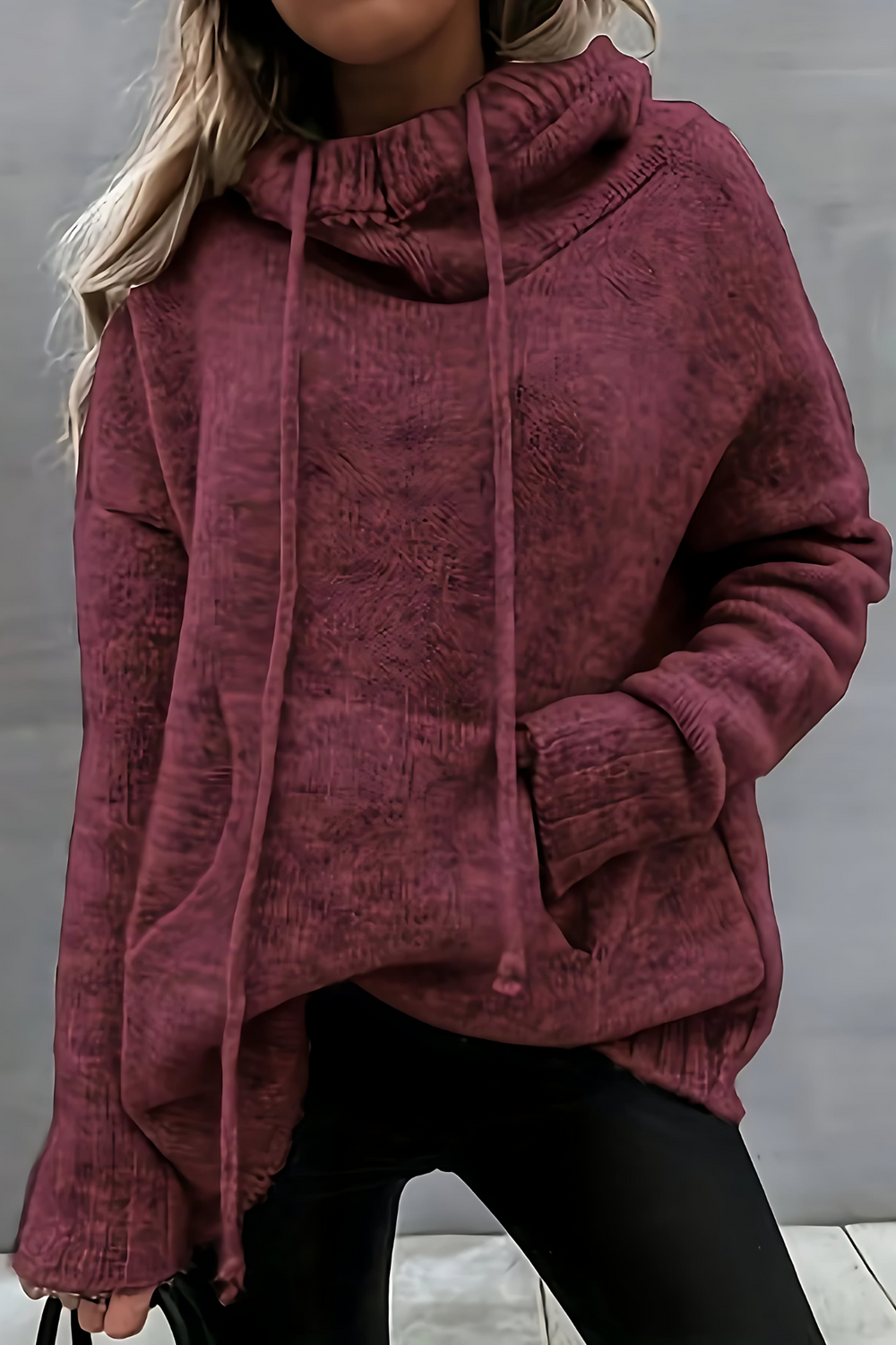 Xena Long Sleeve Sweater with Pocket