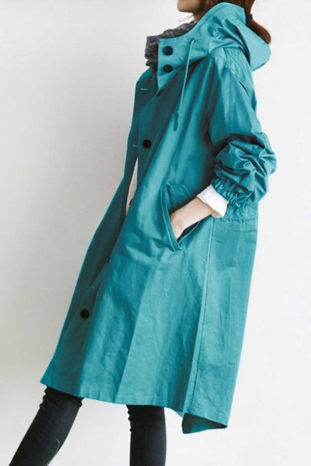 Dolly Modern Trench Coat Hellblau