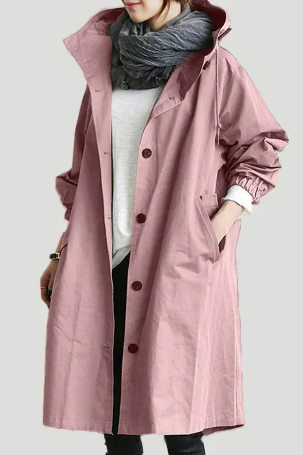Dolly Stylish Trench Coat Pink