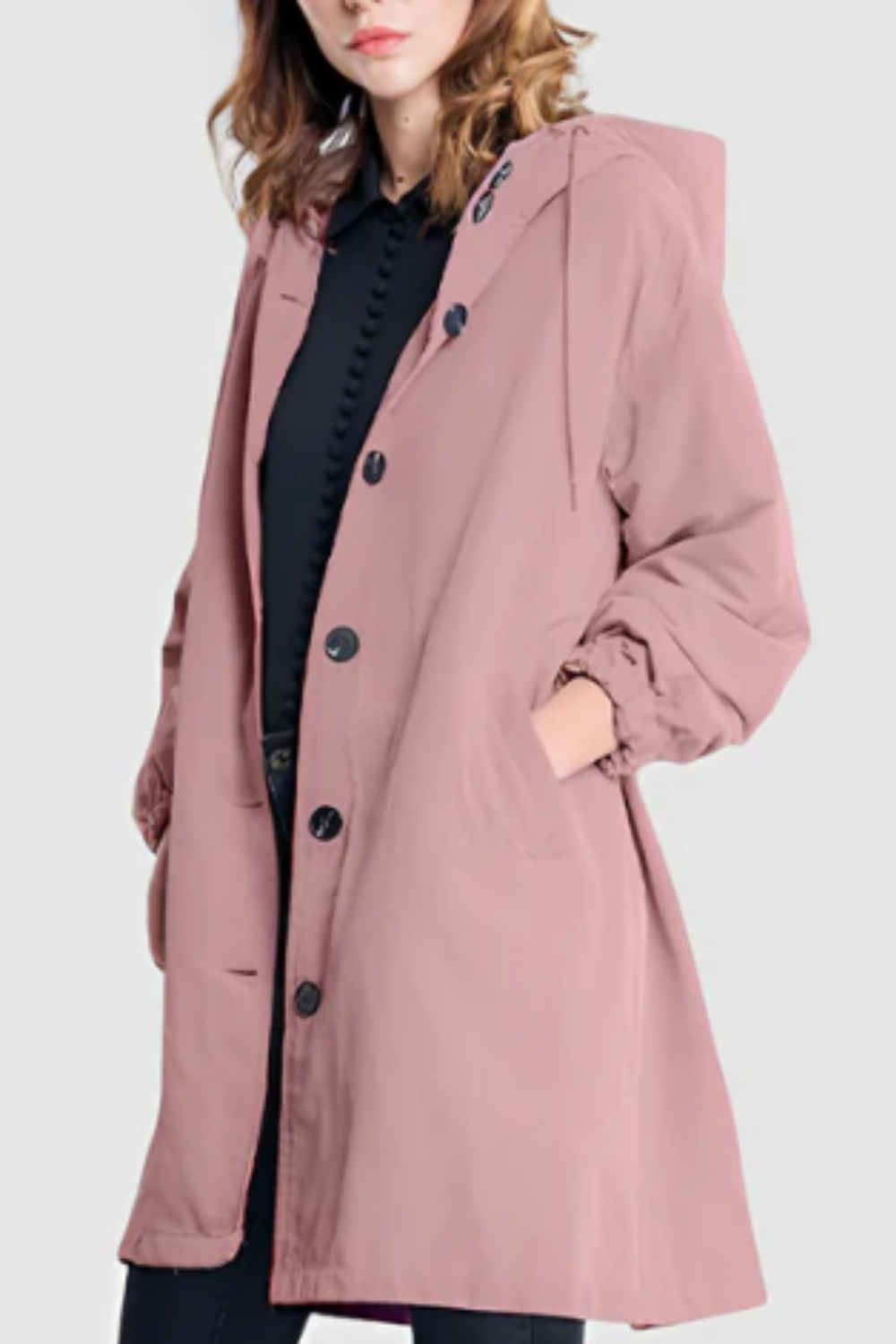 Dolly Stylish Trench Coat Pink
