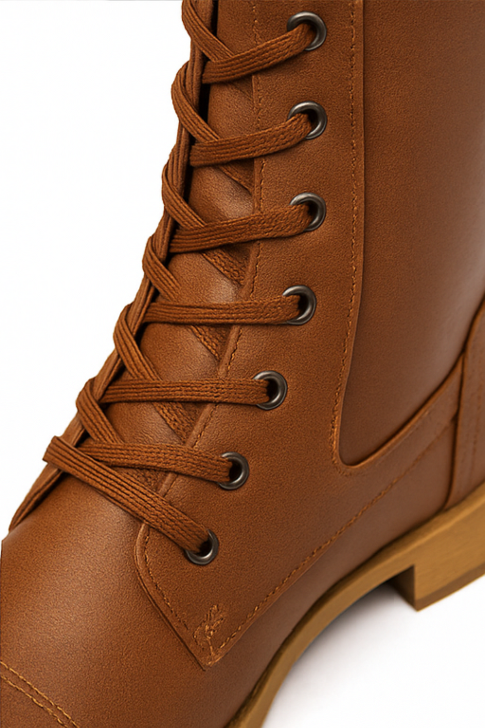 Miya Zip-Up Leather Boot Braun