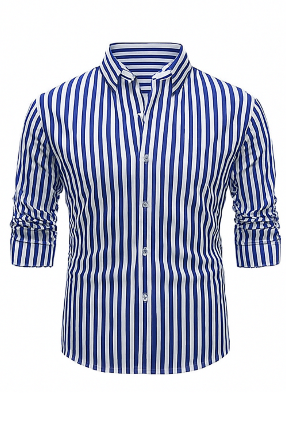 William Classic Striped Shirt Blau