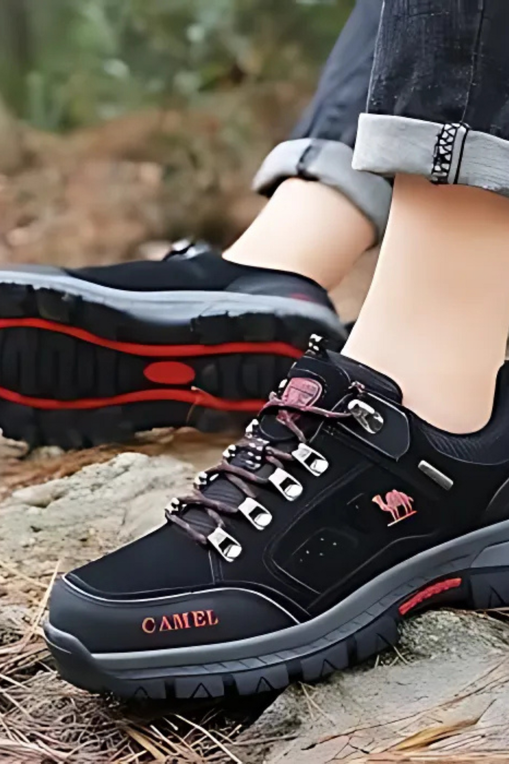 Amelio Innovative Hiking Boot Schwarz Rot
