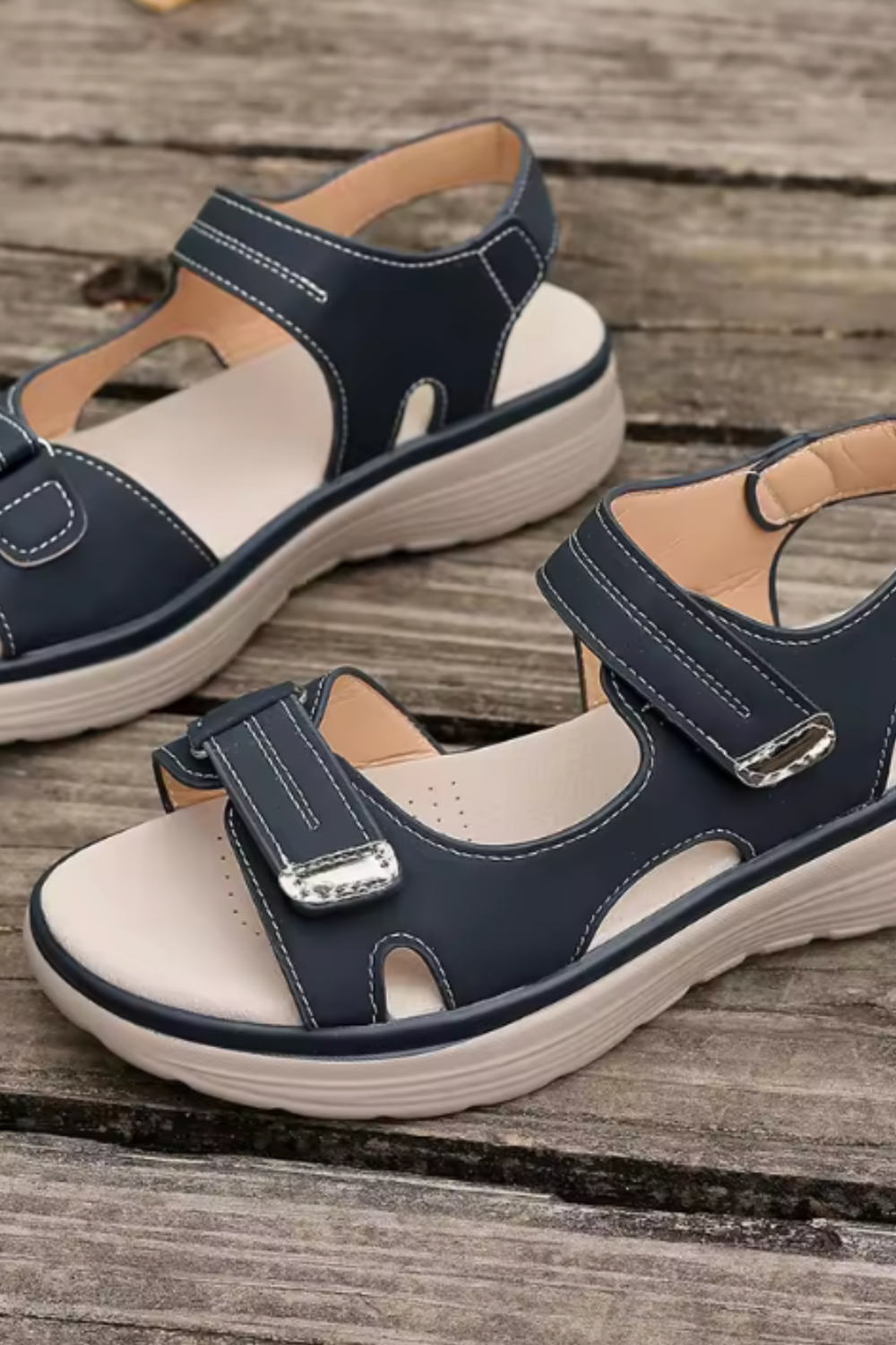 Tonya Orthopedic Leather Sandal Blau