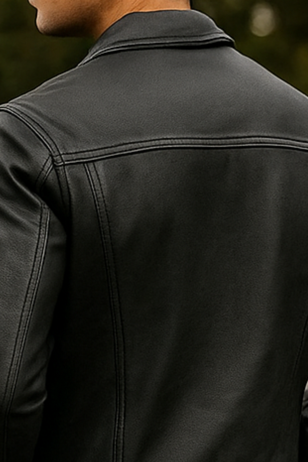 Robin Rider Leather Jacket Dunkelgrau