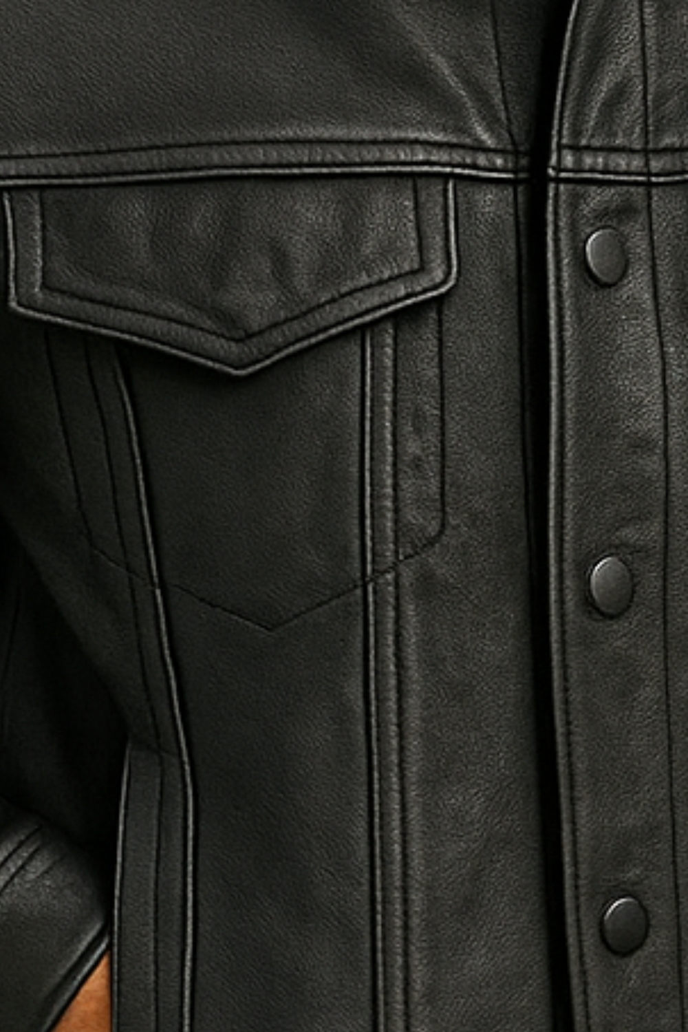 Robin Rider Leather Jacket Dunkelgrau